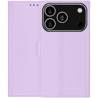 Etui z klapką z skóry PU do iPhone 17 Pro Max - fioletowe