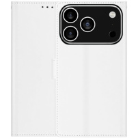 Etui z klapką z skóry PU dla iPhone 17 Pro Max - białe