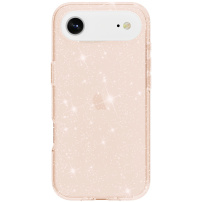 Przezroczyste etui z brokatem na iPhone Air - różowo-złote