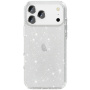 Przezroczyste etui z brokatem do iPhone 17 Pro - srebrne
