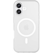 Matowe przezroczyste etui z MagSafe do iPhone 17 - białe