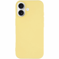 Matowe etui z miękkiego plastiku na iPhone 17 - żółte