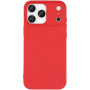 Matowe etui z miękkiego plastiku do iPhone 17 Pro Max - czerwone