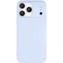Matowe etui z miękkiego plastiku na iPhone 17 Pro Max - jasnoniebieskie