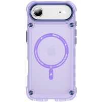 Wytrzymałe transparentne etui z MagSafe do iPhone Air - fioletowe
