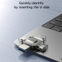 Dysk flash Yesido FL15 4w1 ze złączami USB-C / Lightning / USB-A / micro USB - 64GB - srebrny