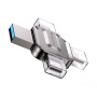 Dysk flash Yesido FL15 4w1 ze złączami USB-C / Lightning / USB-A / micro USB - 256GB - srebrny