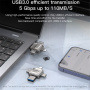 Dysk flash Yesido FL15 4w1 ze złączami USB-C / Lightning / USB-A / micro USB - 256GB - srebrny