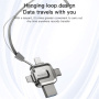 Dysk flash Yesido FL15 4w1 ze złączami USB-C / Lightning / USB-A / micro USB - 256GB - srebrny