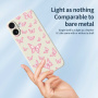 Etui ochronne ze wzorem motyli do iPhone 17 - beżowe