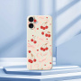 Etui ochronne ze wzorem kokardek i wiśni na iPhone 17 - czarny