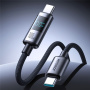 JOYROOM S-A16 Pro Opleciony kabel ładująco-transmisyjny - USB-C do USB-C - 1,2 m - czarny