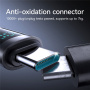 JOYROOM S-A16 Pro Opleciony kabel ładująco-transmisyjny - USB-C do USB-C - 1,2 m - czarny