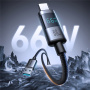 JOYROOM S-A16 Pro Opleciony kabel do ładowania i transmisji danych - USB-A do USB-C - 1,2 m - czarny