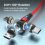 ENKAY Kabel ładujący i do transmisji danych 3w1 z wymiennymi magnetycznymi złączami - USB-A do USB-C / Lightning / micro USB - 1 m - czarny