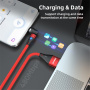 ENKAY Kabel ładujący i do transmisji danych 3w1 z wymiennymi magnetycznymi złączami - USB-A do USB-C / Lightning / micro USB - 1 m - czarny