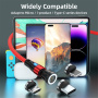 ENKAY Kabel ładujący i do transmisji danych 3w1 z wymiennymi magnetycznymi złączami - USB-A do USB-C / Lightning / micro USB - 1 m - czarny
