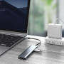 Hub 7w1 - slot na kartę SD / TF / HDMI / 2x USB-C / 2x USB-A na USB-C - szary
