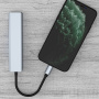 Hub 7w1 - slot na kartę SD / TF / HDMI / 2x USB-C / 2x USB-A na USB-C - szary