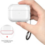 Przezroczyste etui z karabińczykiem do AirPods Pro 3 - szary