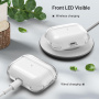 Przezroczyste etui z karabińczykiem do AirPods Pro 3 - różowe