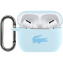 Silikonowe etui Lacoste Glossy Printing Logo do AirPods Pro - niebieskie