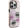 Karl Lagerfeld IML Multi K&CH Heads etui na iPhone 15 Pro - różowy