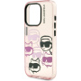 Karl Lagerfeld IML Multi K&CH Heads etui na iPhone 15 Pro - różowy