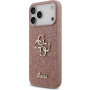 Guess Fixed Glitter 4G Metal Logo błyszcząca obudowa do iPhone 17 Pro Max - różowy