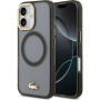Lacoste Frosted Finish Gold Logo etui z MagSafe do iPhone 17 - szary