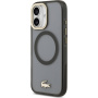 Lacoste Frosted Finish Gold Logo etui z MagSafe do iPhone 17 - szary