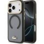 Lacoste Frosted Finish Gold Logo etui z MagSafe do iPhone 17 Pro - szary