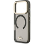 Lacoste Frosted Finish Gold Logo etui z MagSafe do iPhone 17 Pro - szary