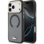 Lacoste Frosted Finish Gold Logo etui z MagSafe do iPhone 17 Pro Max - szary