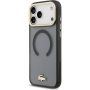 Lacoste Frosted Finish Gold Logo etui z MagSafe do iPhone 17 Pro Max - szary