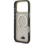 Lacoste Frosted Finish Gold Logo etui z MagSafe do iPhone 17 Pro Max - szary