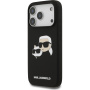 Karl Lagerfeld Double Heads silikonowe etui z MagSafe do iPhone 17 Pro - czarny