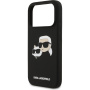 Karl Lagerfeld Double Heads silikonowe etui z MagSafe do iPhone 17 Pro - czarny