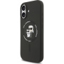 Karl Lagerfeld Karl and Choupette silikonowe etui z MagSafe do iPhone 17 - czarny