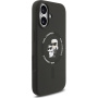 Karl Lagerfeld Karl and Choupette silikonowe etui z MagSafe do iPhone 17 - czarny