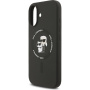 Karl Lagerfeld Karl and Choupette silikonowe etui z MagSafe do iPhone 17 - czarny