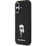 Karl Lagerfeld Metal Ikonik silikonowe etui na iPhone 17 - czarny
