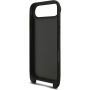Karl Lagerfeld Saffiano Crossbody Metal Karl and Choupette etui z regulowanym paskiem do iPhone Air - czarny