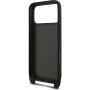 Karl Lagerfeld Saffiano Crossbody Metal Karl and Choupette etui z regulowanym paskiem do iPhone 17 Pro - czarny
