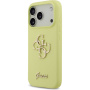 Etui silikonowe Guess 4G Metal Logo do iPhone 17 Pro - neonowy żółty