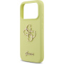 Etui silikonowe Guess 4G Metal Logo do iPhone 17 Pro - neonowy żółty