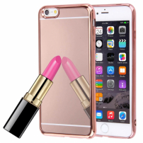 Lustrzane etui ochronne dla Apple iPhone 6 Plus / 6S Plus - różowo-złote