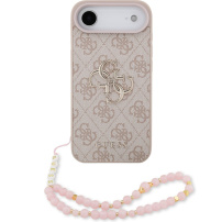 Etui Guess 4G Metal Logo Strap z paskiem do iPhone Air - różowy