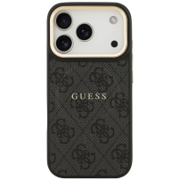 Etui Guess 4G Gold Frame z MagSafe do iPhone 17 Pro - szary