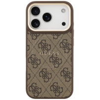 Guess 4G Gold Frame etui z MagSafe do iPhone 17 Pro Max - brązowy